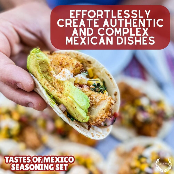 Mexican Seasoning Gift Set - Tastes of Mexico - Artisanal Spice Blends Six Pack - BBQRubs.com