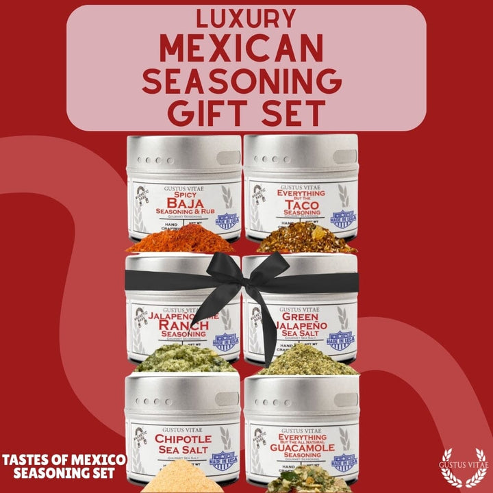 Mexican Seasoning Gift Set - Tastes of Mexico - Artisanal Spice Blends Six Pack - BBQRubs.com