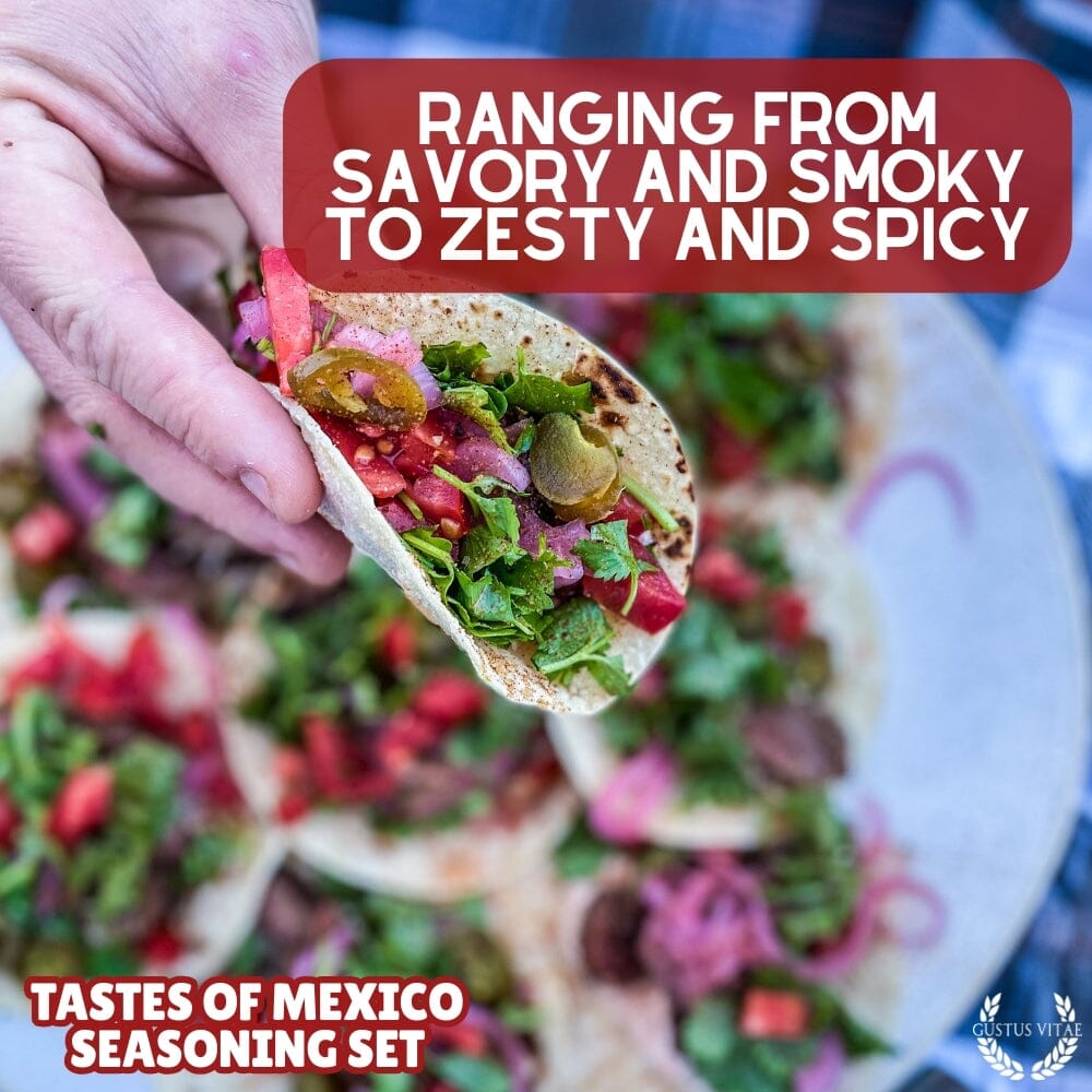 Mexican Seasoning Gift Set - Tastes of Mexico - Artisanal Spice Blends Six Pack - BBQRubs.com