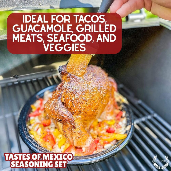 Mexican Seasoning Gift Set - Tastes of Mexico - Artisanal Spice Blends Six Pack - BBQRubs.com
