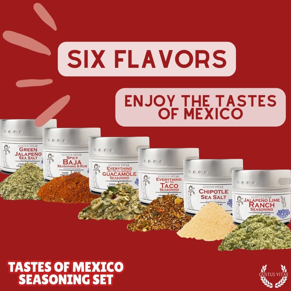 Mexican Seasoning Gift Set - Tastes of Mexico - Artisanal Spice Blends Six Pack - BBQRubs.com