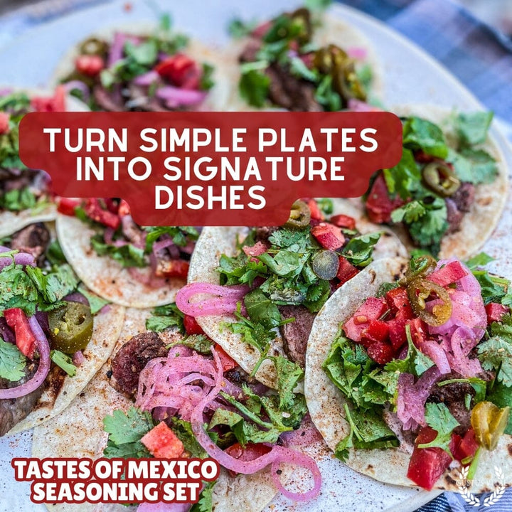 Mexican Seasoning Gift Set - Tastes of Mexico - Artisanal Spice Blends Six Pack - BBQRubs.com