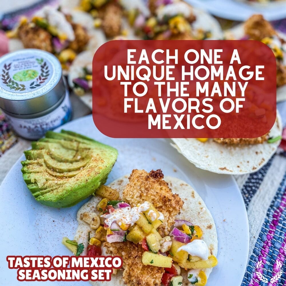 Mexican Seasoning Gift Set - Tastes of Mexico - Artisanal Spice Blends Six Pack - BBQRubs.com