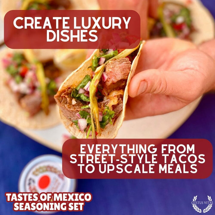 Mexican Seasoning Gift Set - Tastes of Mexico - Artisanal Spice Blends Six Pack - BBQRubs.com