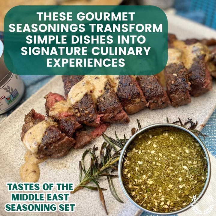 Middle Eastern Seasoning Gift Set - Tastes of The Middle East - Artisanal Spice Blends Six Pack - BBQRubs.com