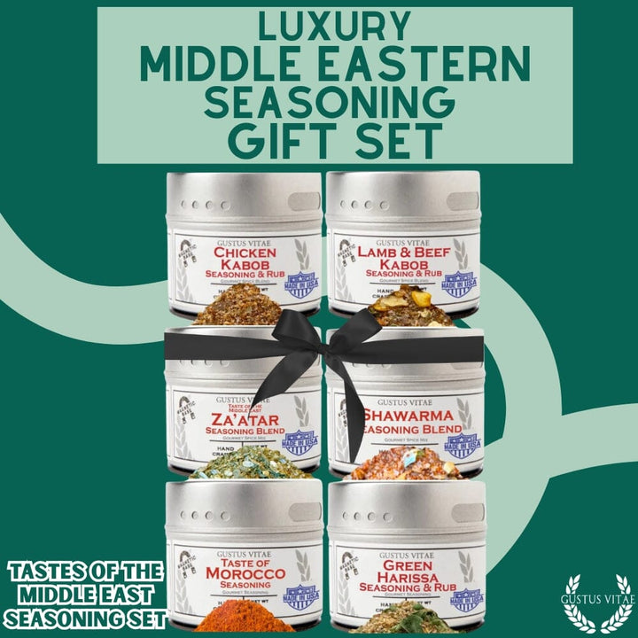 Middle Eastern Seasoning Gift Set - Tastes of The Middle East - Artisanal Spice Blends Six Pack - BBQRubs.com