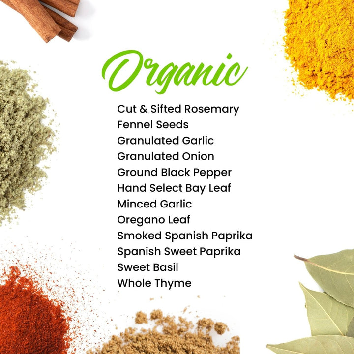 Organic Spice Set - 12 Jars - BBQRubs.com