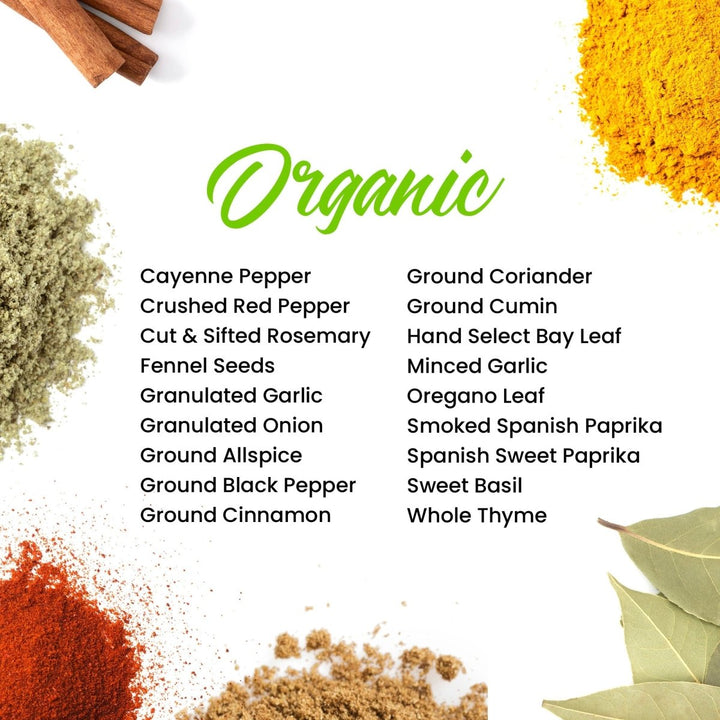 Organic Starter Spice Set - 18 Jars - BBQRubs.com