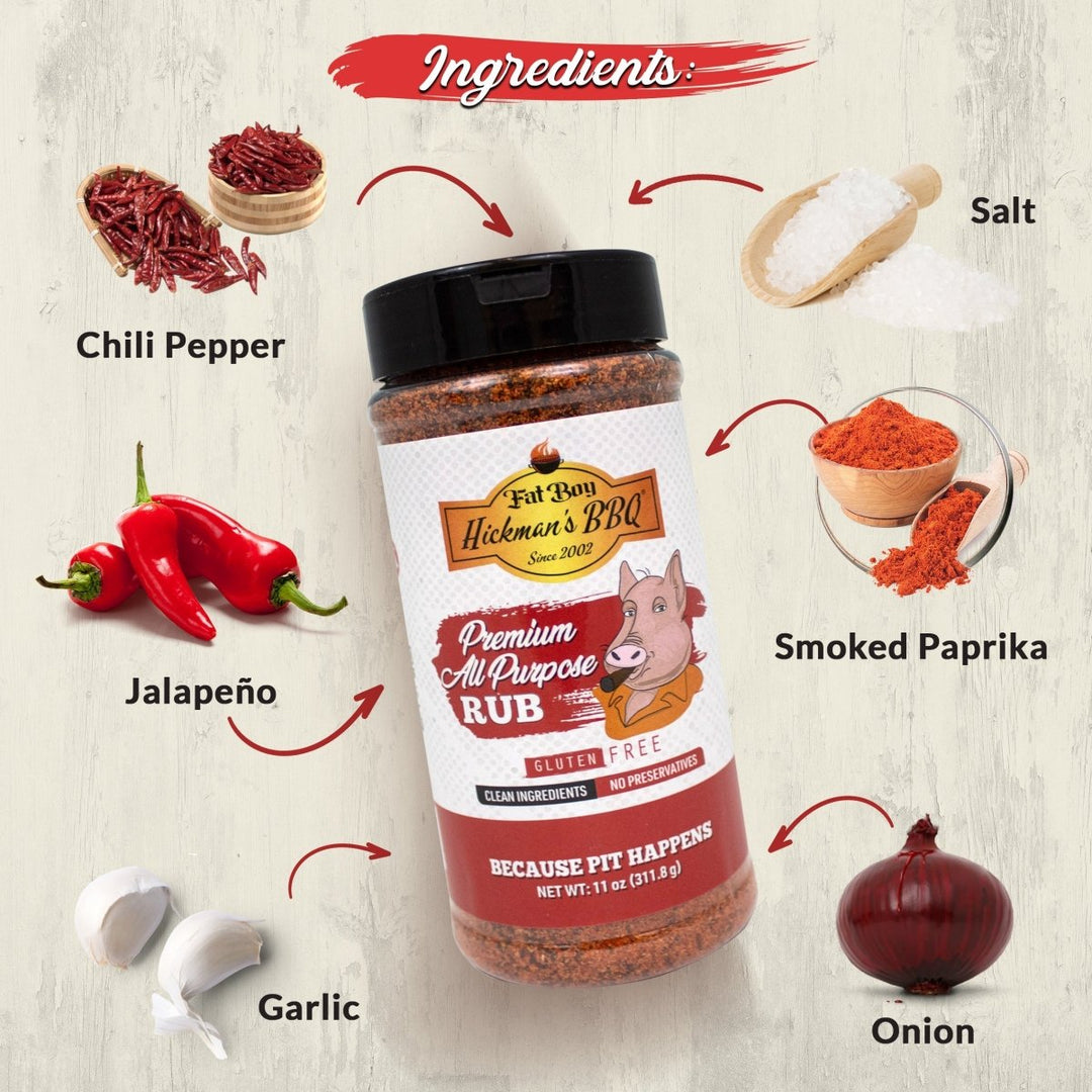 Premium All Purpose Gluten Free Keto Friendly BBQ Rub 11 oz - BBQRubs.com