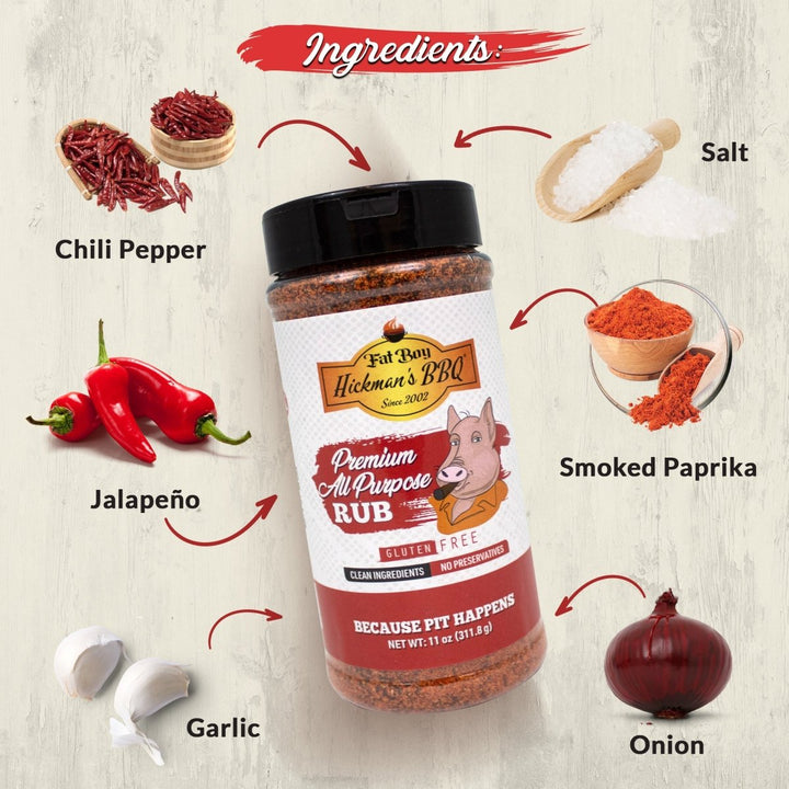 Premium All Purpose Gluten Free Keto Friendly BBQ Rub 11 oz - BBQRubs.com