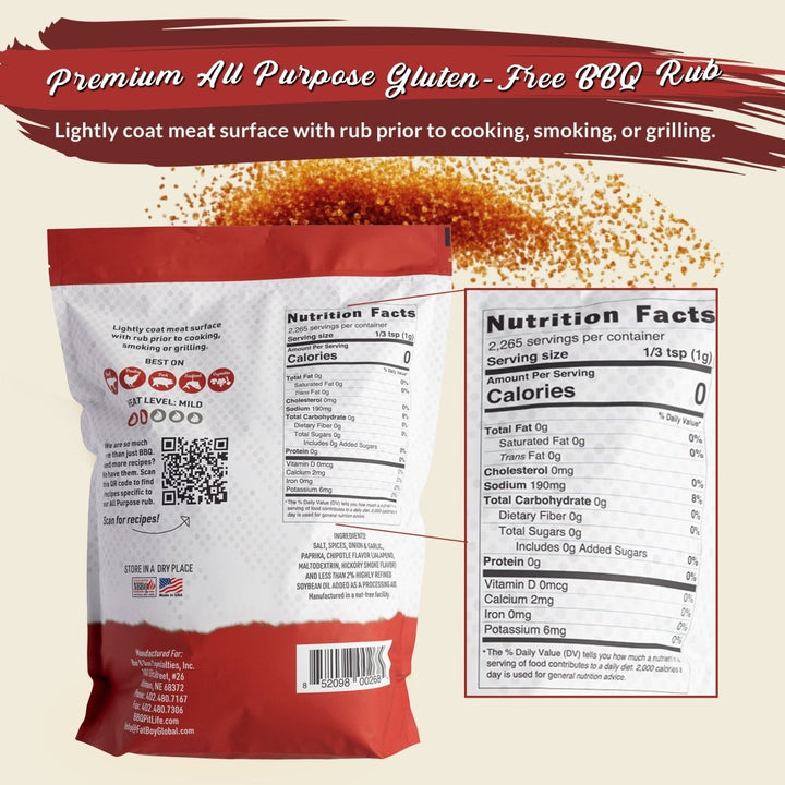 Premium All Purpose Gluten Free Natural BBQ Rub 5 lb - BBQRubs.com