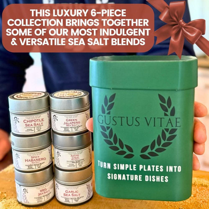 Pro Series BBQ & Grilling Sea Salts Gift Box | Gift Packaged Sea Salts Collection | Set of 6