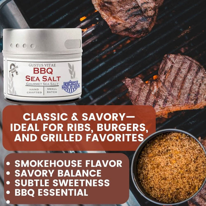 Pro Series BBQ & Grilling Sea Salts Gift Box | Gift Packaged Sea Salts Collection | Set of 6