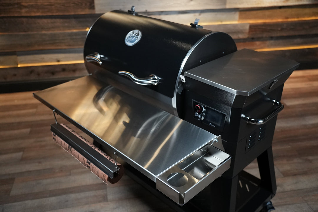 Recteq RT-800 / Deck Boss 800 | Pimp My Grill® Tactical Stainless Folding Front Shelf