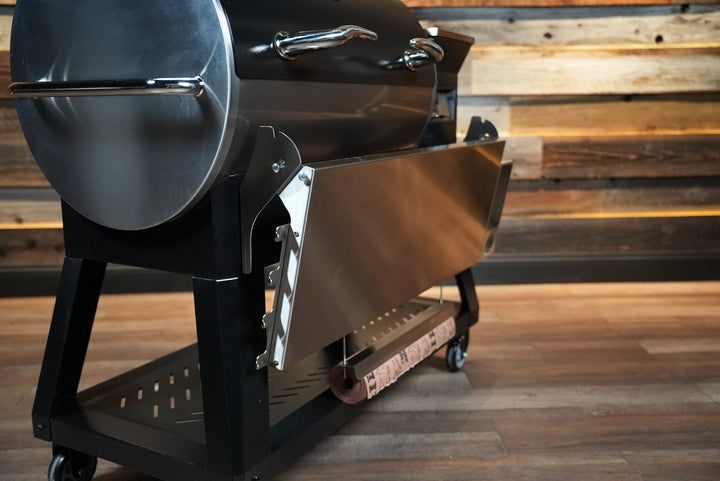Recteq RT-800 / Deck Boss 800 | Pimp My Grill® Tactical Stainless Folding Front Shelf