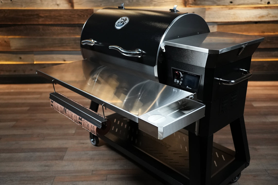 Recteq RT-800 / Deck Boss 800 | Pimp My Grill® Tactical Stainless Folding Front Shelf