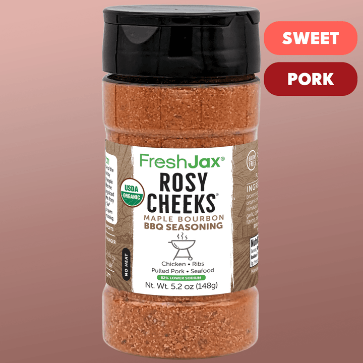 Rosy Cheeks Maple Bourbon BBQ Blend – Low Sodium Sweet & Smoky Seasoning - BBQRubs.com