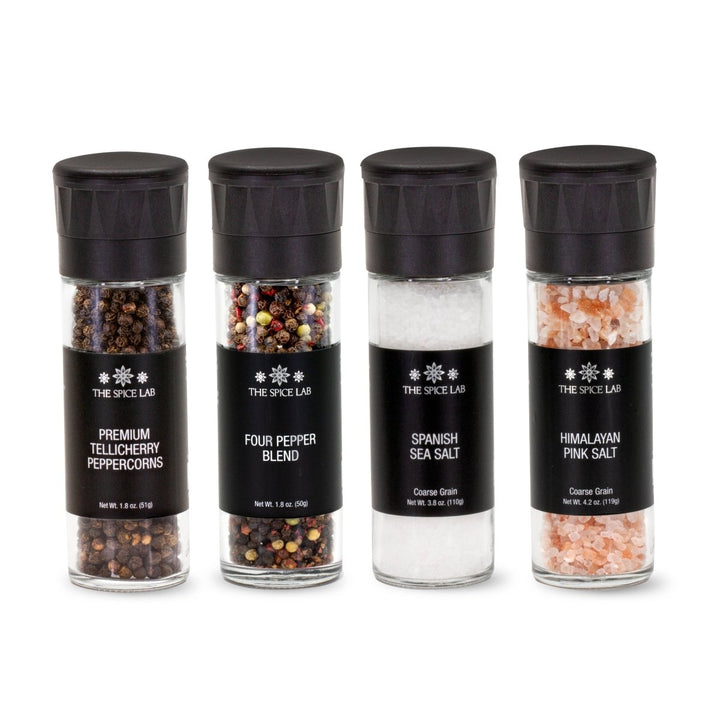 Salt & Peppercorn with Grinders - 4 Pack - BBQRubs.com