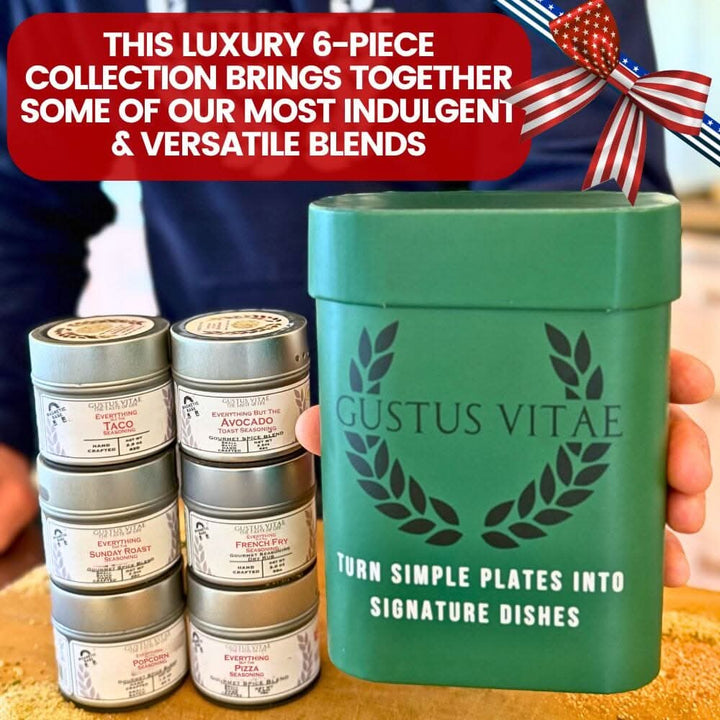Snack Time Celebrations: Made in the USA Signature Spices | Gift Packaged Seasoning Collection | Set of 6