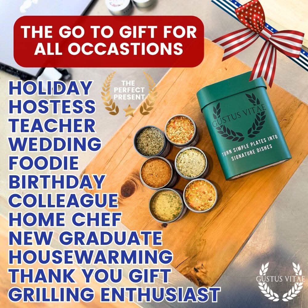 Snack Time Celebrations: Made in the USA Signature Spices | Gift Packaged Seasoning Collection | Set of 6