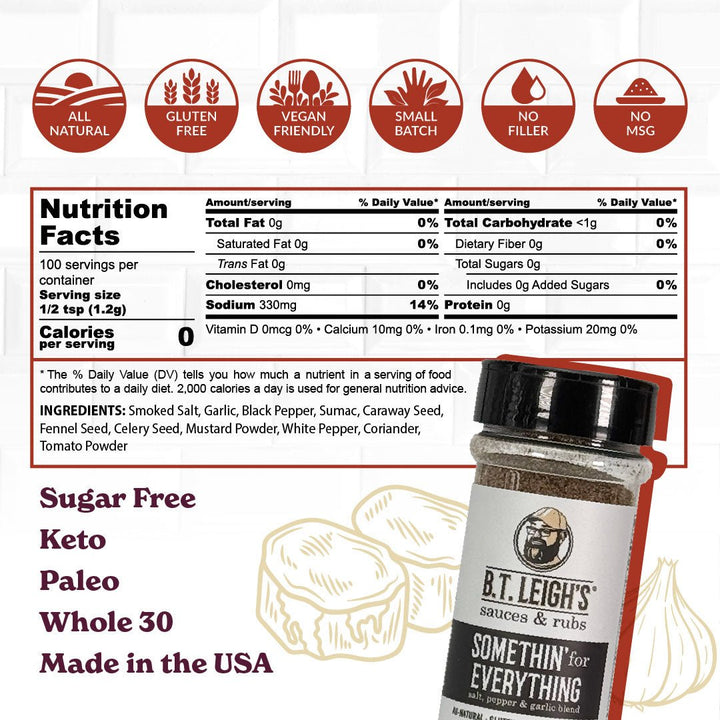 Somethin' For Everything - Salt, Pepper, & Garlic Blend - BBQRubs.com