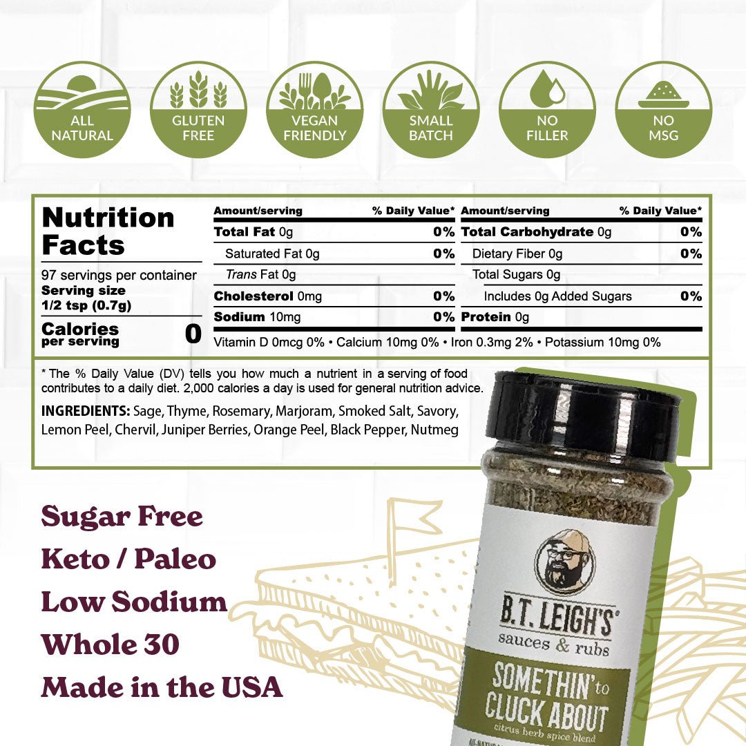 Somethin' To Cluck About - Aromatic Citrus Herb Blend - BBQRubs.com