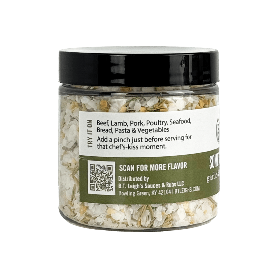 Somethin' to Finish With - Garlic & Rosemary Finishing Salt - BBQRubs.com