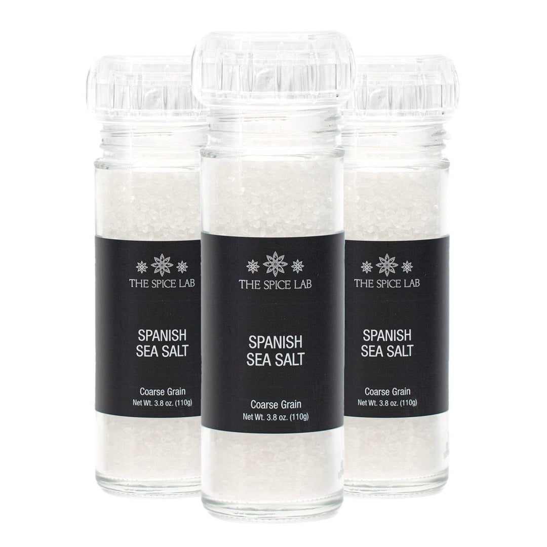 Spanish Sea Salt (Coarse Grain) with Grinder-3 Pack - BBQRubs.com