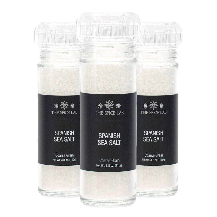 Spanish Sea Salt (Coarse Grain) with Grinder-3 Pack - BBQRubs.com