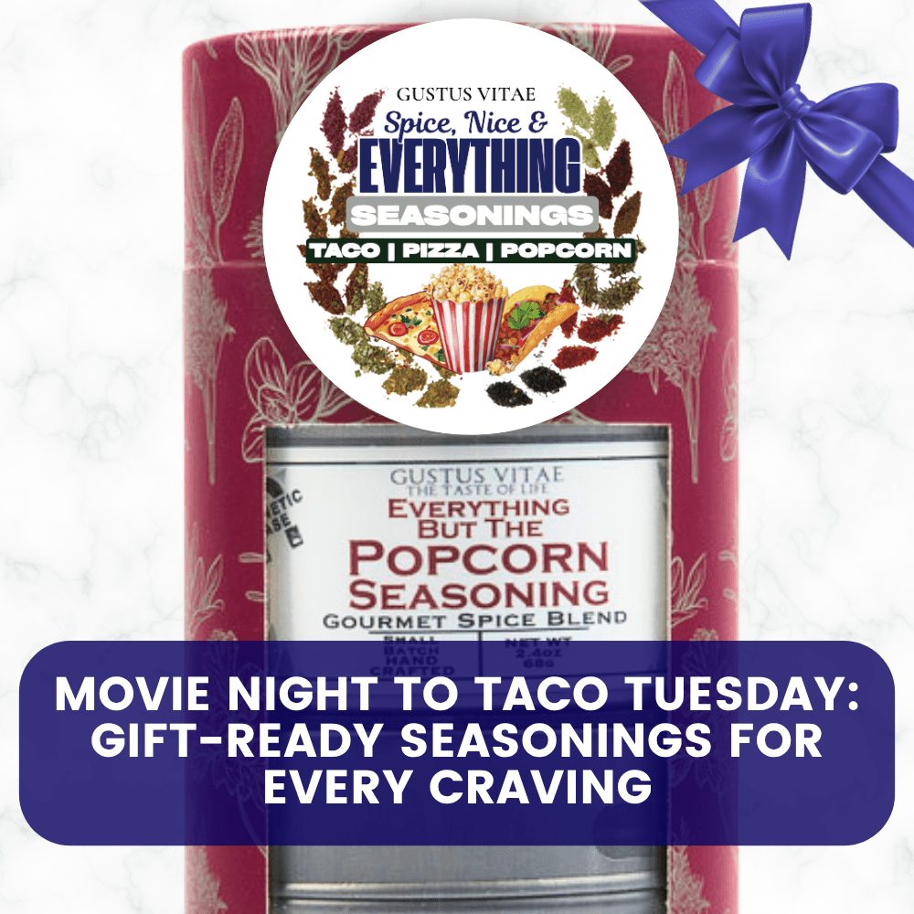 Spice, Nice & Everything Seasonings: Taco, Pizza, Popcorn | Gift Pack Set of 3