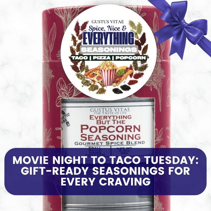 Spice, Nice & Everything Seasonings: Taco, Pizza, Popcorn | Gift Pack Set of 3