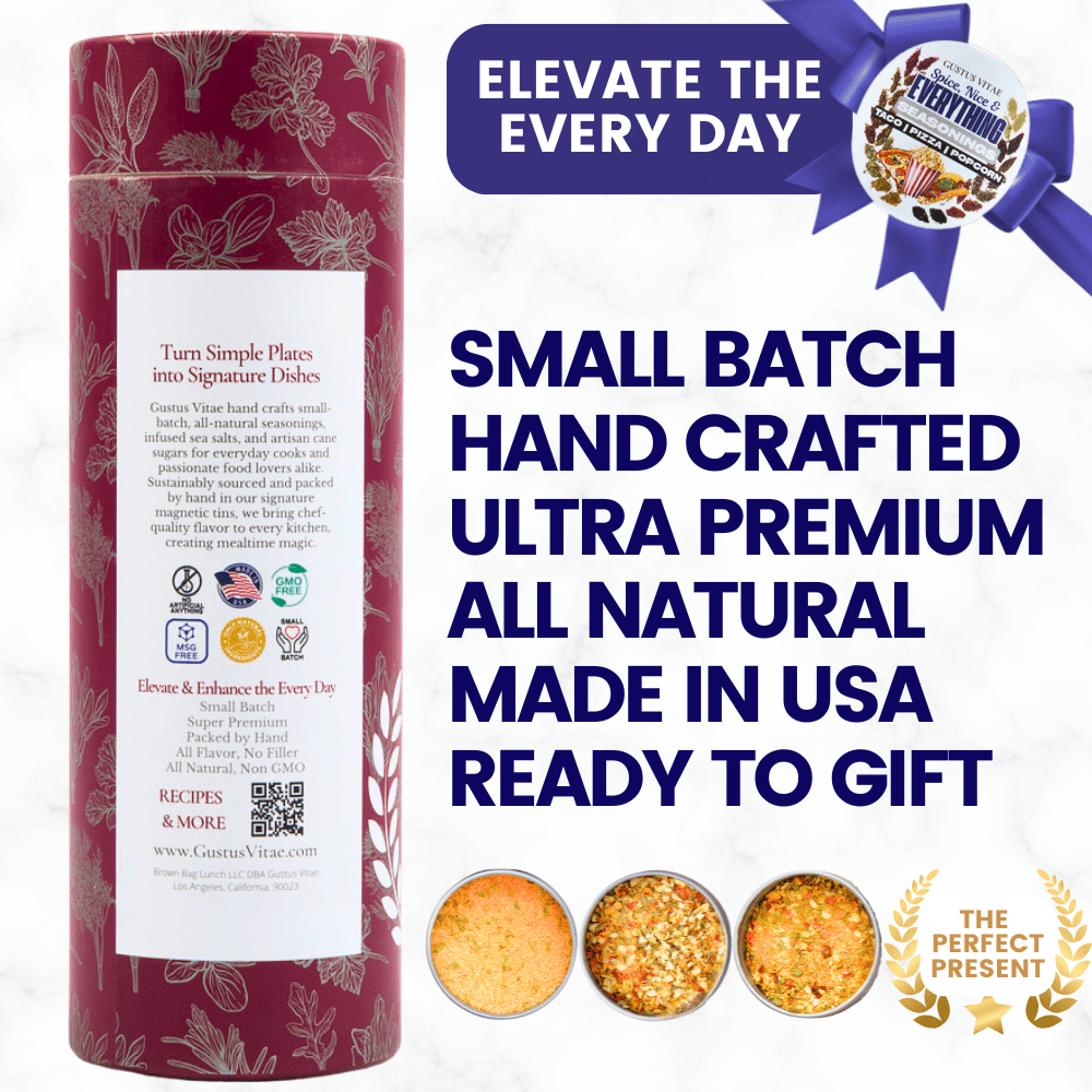 Spice, Nice & Everything Seasonings: Taco, Pizza, Popcorn | Gift Pack Set of 3