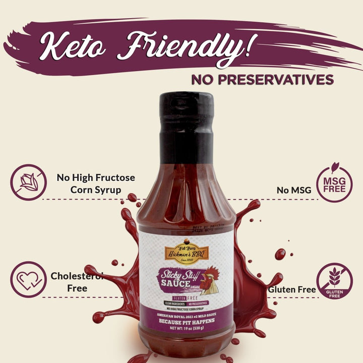Sticky Stuff Gluten Free Natural BBQ Sauce 19 oz - BBQRubs.com