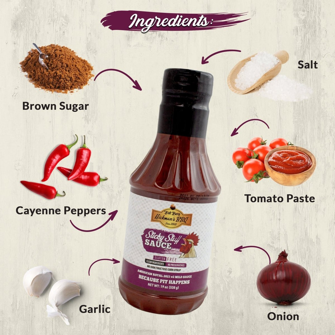 Sticky Stuff Gluten Free Natural BBQ Sauce 19 oz - BBQRubs.com