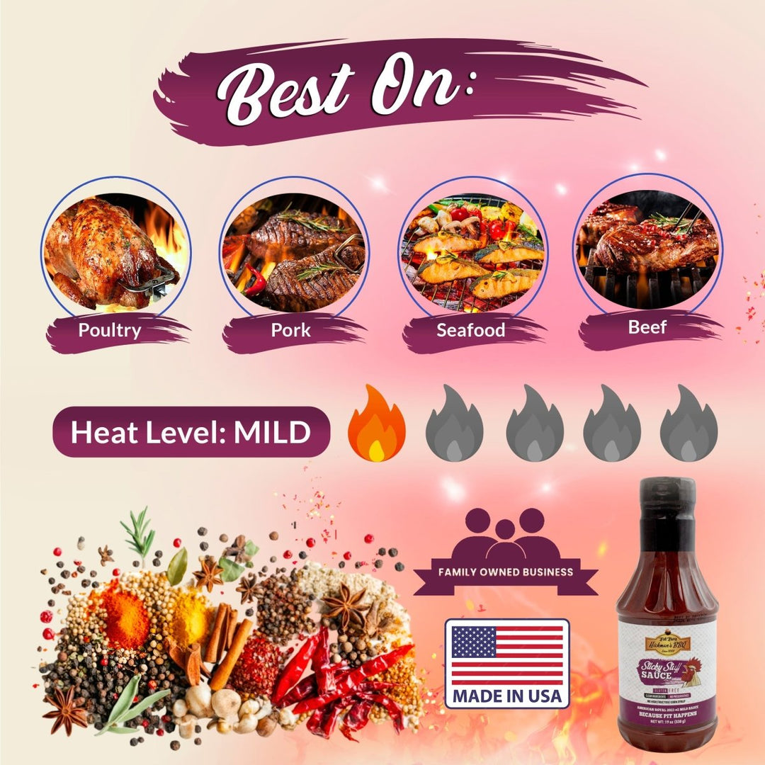 Sticky Stuff Gluten Free Natural BBQ Sauce 19 oz - Pack of 2 - BBQRubs.com
