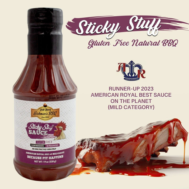 Sticky Stuff Gluten Free Natural BBQ Sauce 19 oz - Pack of 2 - BBQRubs.com