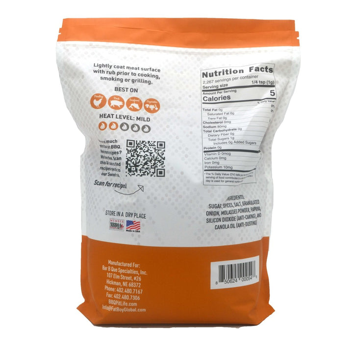 Sweet Natural Gluten Free BBQ Rub 5 lb - BBQRubs.com