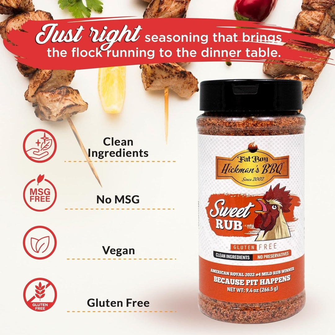 Sweet Natural Gluten Free BBQ Rub 9.4 oz - BBQRubs.com