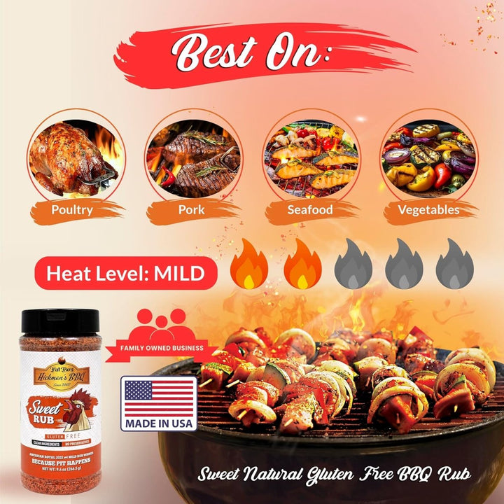 Sweet Natural Gluten Free BBQ Rub 9.4 oz - BBQRubs.com