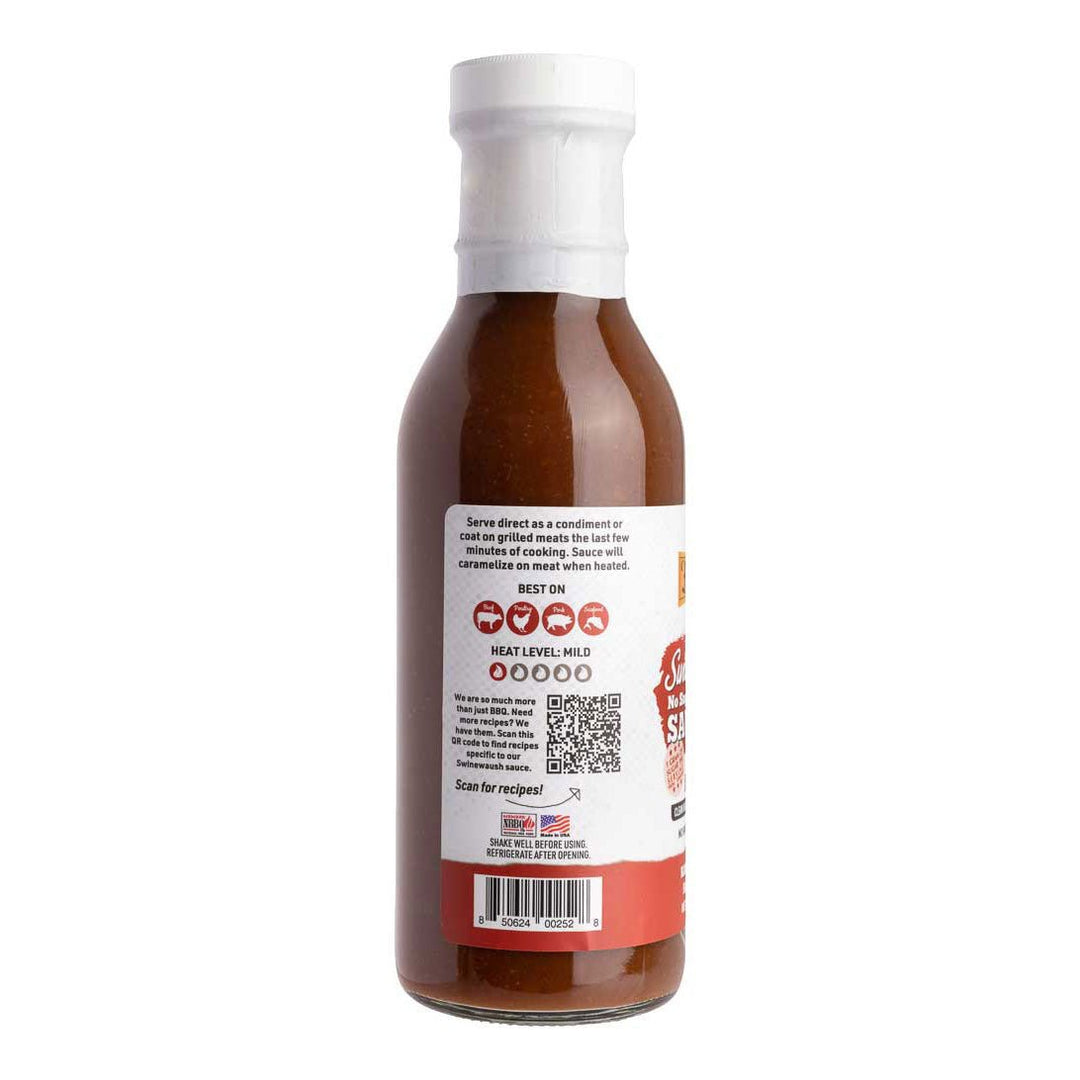 Swinewaush No Sugar Added Gluten Free Natural BBQ Sauce 13 oz - BBQRubs.com