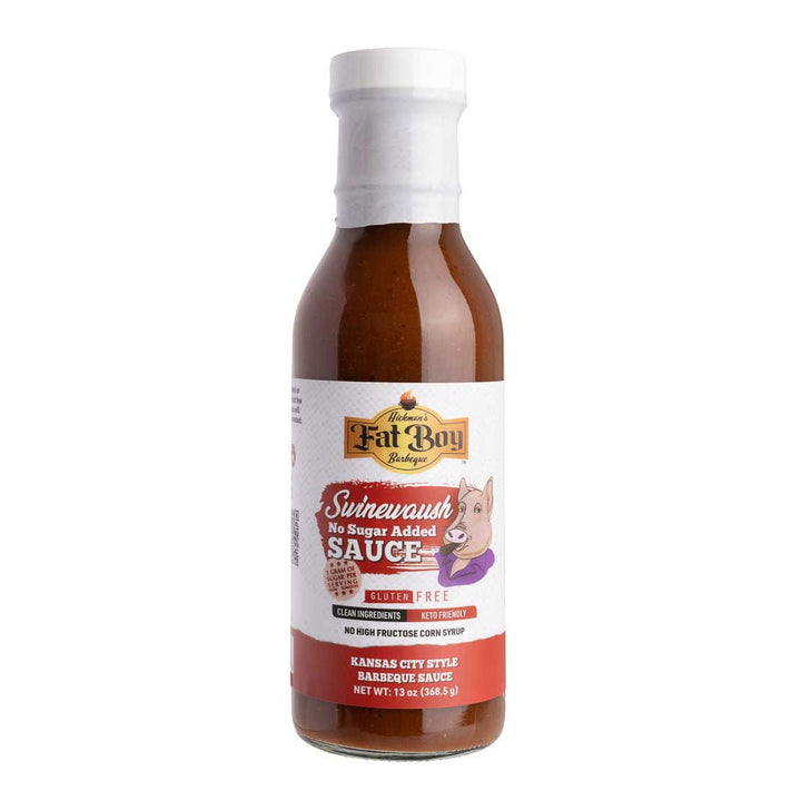 Swinewaush No Sugar Added Gluten Free Natural BBQ Sauce 13 oz - BBQRubs.com