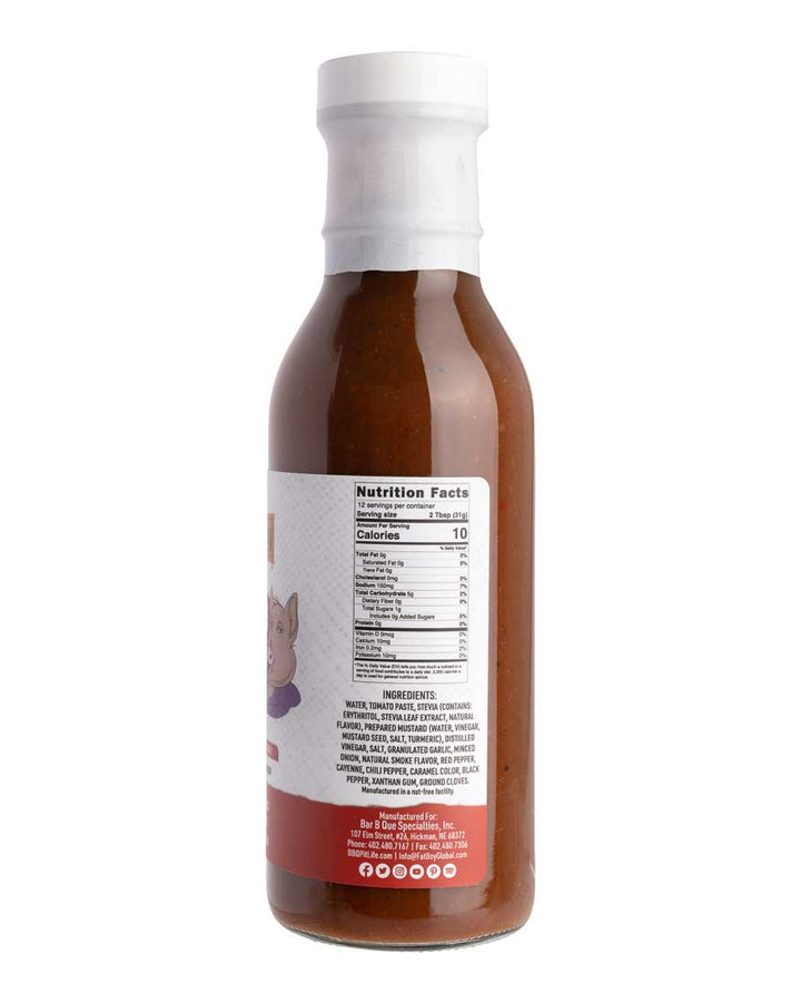 Swinewaush No Sugar Added Gluten Free Natural BBQ Sauce 13 oz - Pack of 2 - BBQRubs.com