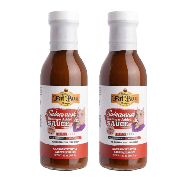 Swinewaush No Sugar Added Gluten Free Natural BBQ Sauce 13 oz - Pack of 2 - BBQRubs.com