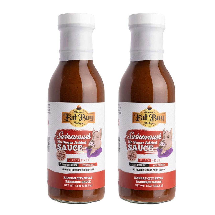 Swinewaush No Sugar Added Gluten Free Natural BBQ Sauce 13 oz - Pack of 2 - BBQRubs.com