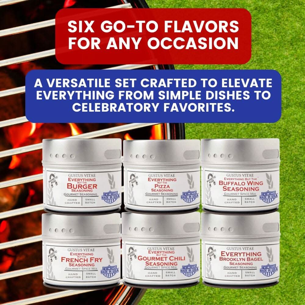 Taste of America: Classic USA Flavor Favorites | Gift Packaged Seasoning Collection | Set of 6