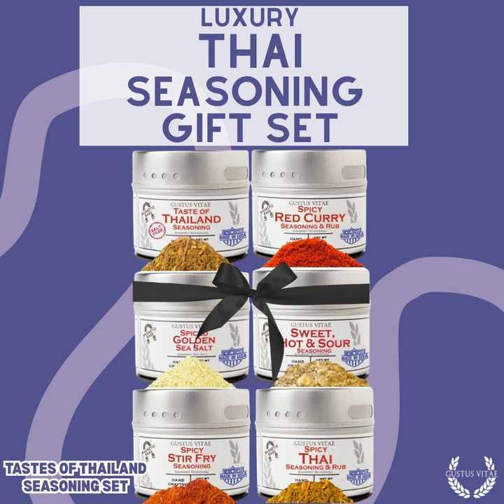 Thai Seasoning Gift Set - Tastes of Thailand - Artisanal Spice Blends Six Pack - BBQRubs.com