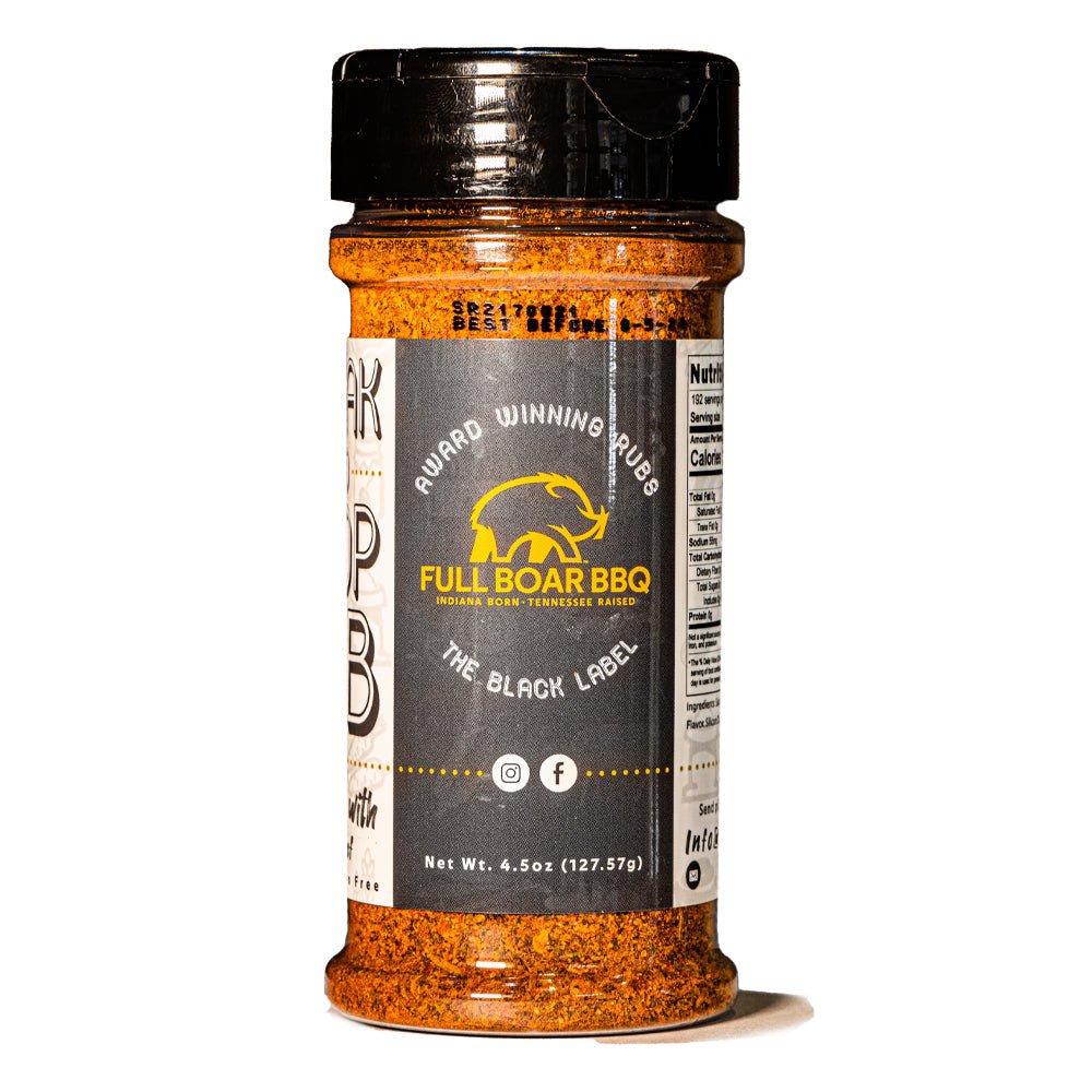 "The Black Label"- Steak and Chop Rub 8.4 oz. - BBQRubs.com