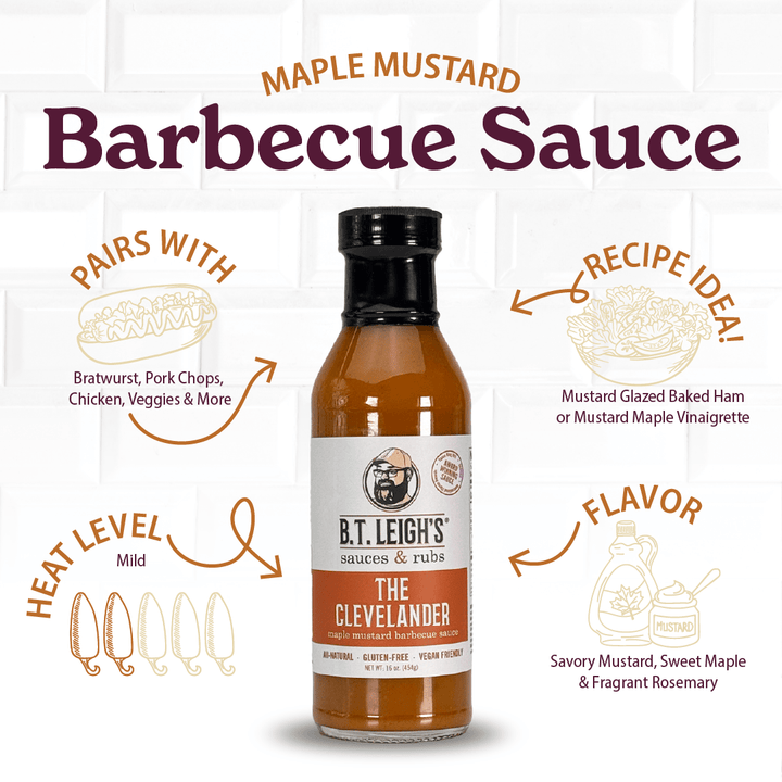 The Clevelander - Mustard Maple Rosemary Barbecue Sauce - BBQRubs.com