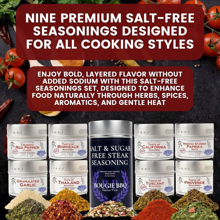 Ultimate Deluxe Salt Free Seasoning Collection | Set of 9 - BBQRubs.com