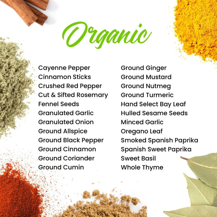 Ultimate Organic Spice Set - 24 Jars - BBQRubs.com
